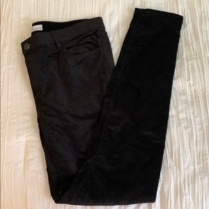 Loft Modern Skinny Black Corduroy Pants
